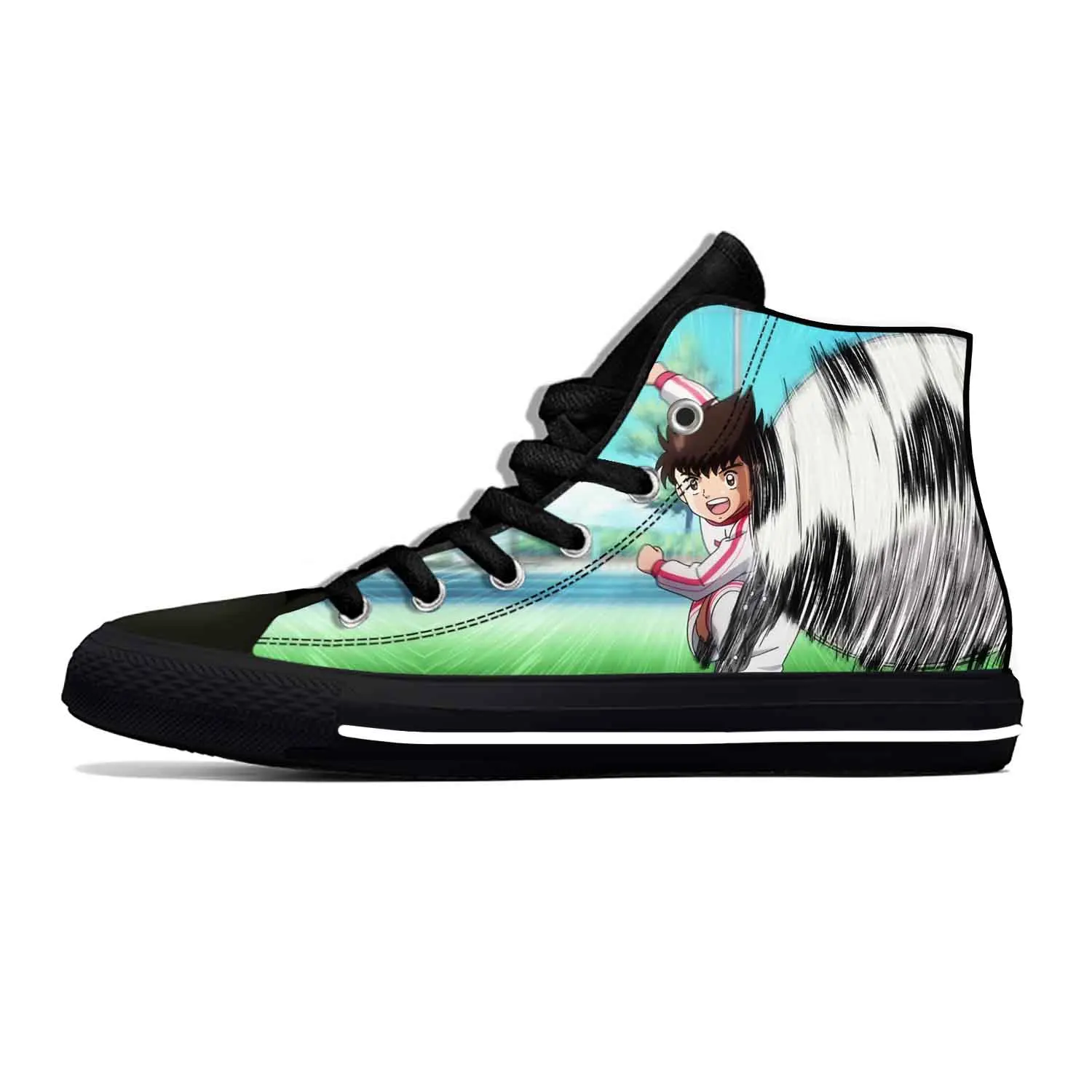 

Anime Cartoon Manga Captain Tsubasa Ozora Tsubasa Casual Shoes High Top Lightweight Board Shoes Breathable Men Women Sneakers
