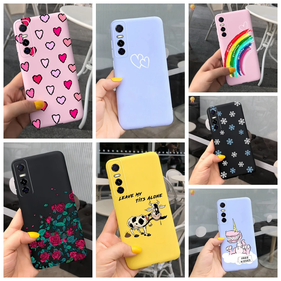 Противоударные силиконовые чехлы для Vivo Y73 Y73s с рисунком панды, черного, розового цветов, задняя крышка для VivoY73 VivoY73s Vivo Y73 S Y73s