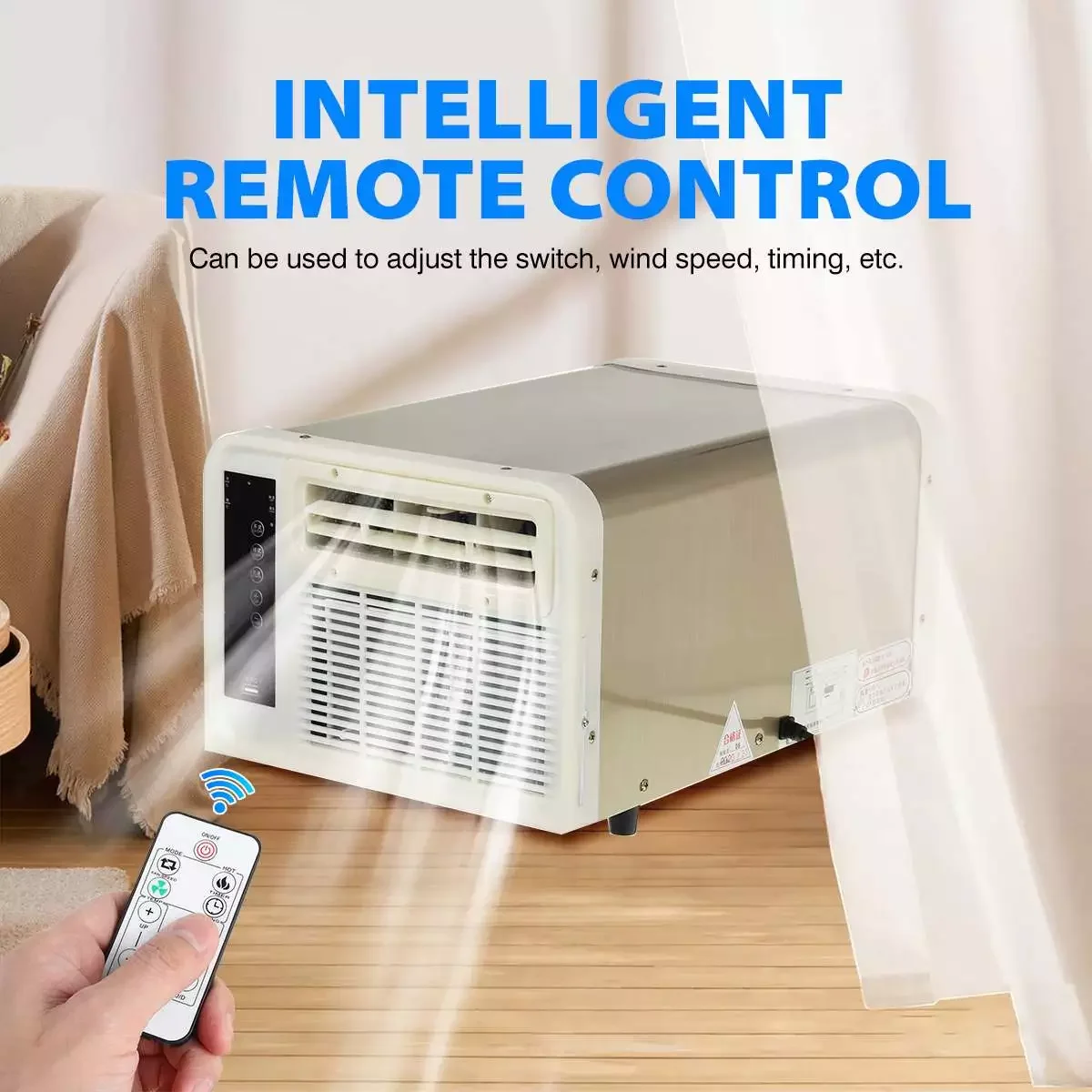 Home Room Dormitory Desktop Air Conditioner 12H Timer Cold/Heat Remote Control Portable Window Air Conditioning Air Cooler 220V enlarge
