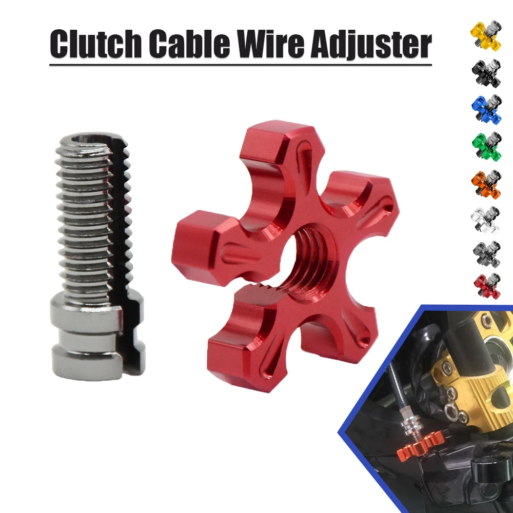 

8mm/10mm Motorcycle Accessories CNC Aluminum Clutch Cable Wire Adjuster For Honda CBR600FA CBR600FH-FL CBR600FS1-FS2