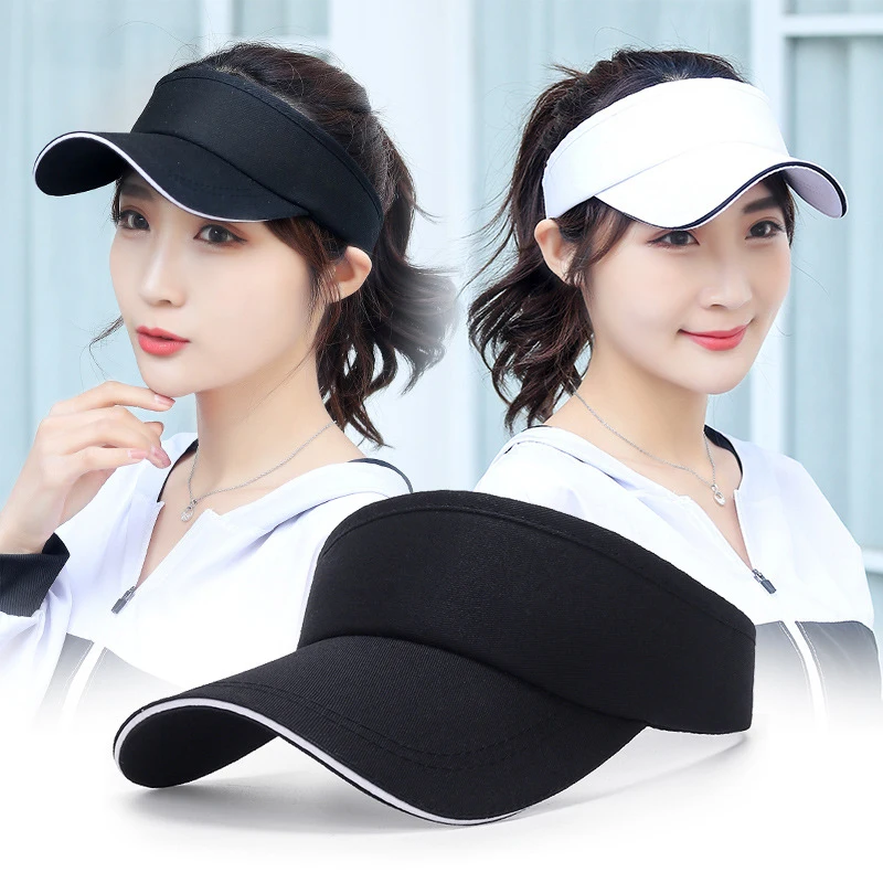 

Summer Breathable Air Sun Hats UV Protection Top Empty Solid Sport Tennis Running Sunscreen Baseball Cap Unisex Adjustable Hats