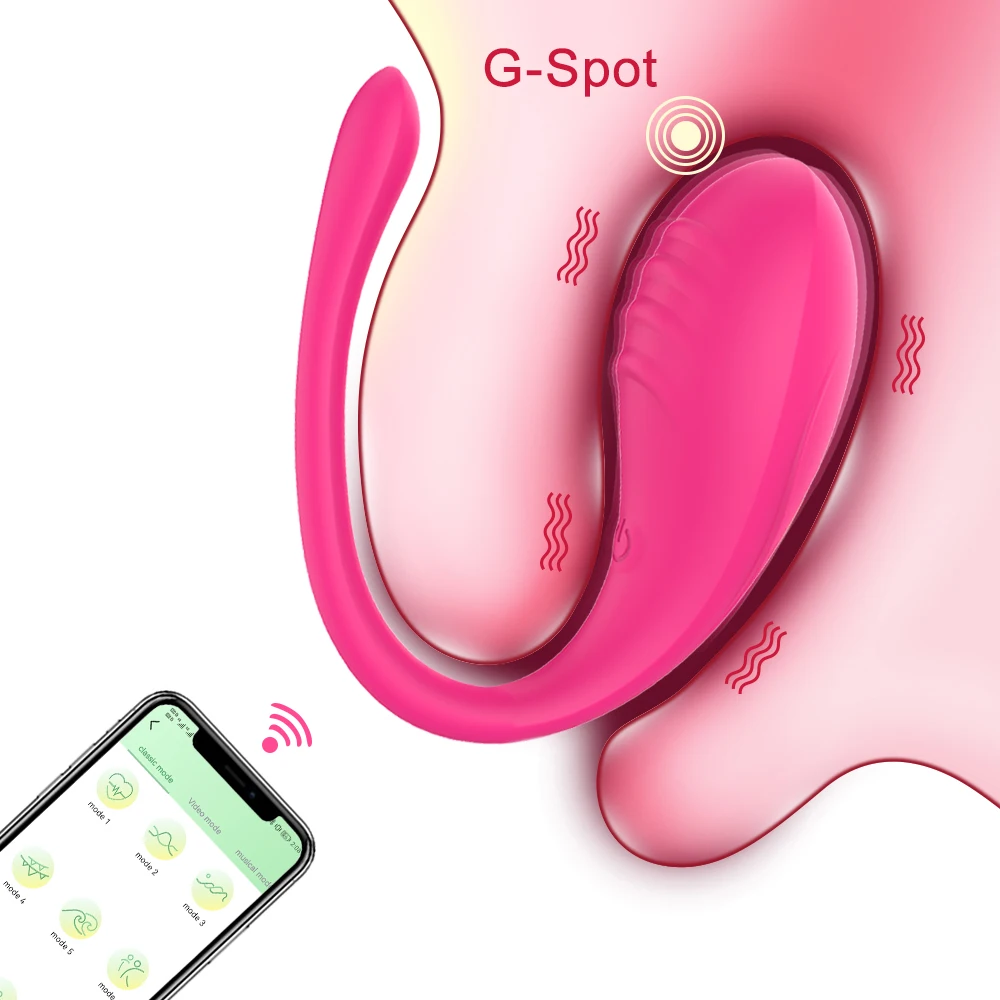 

Фаллоимитатор-вибратор женский беспроводной с дистанционным управлением через приложение и Bluetooth, вибрирующее яйцо для стимуляции точки G и клитора, секс-игрушка для женщин, магазин
