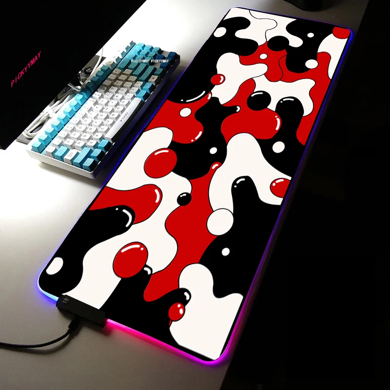 

Liquid RGB Mousepad 900x400x3mm Cloud Gaming Mouse Pad Gamer Mat Computer Desk Padmouse Keyboard Colorful Locrkand Play Mats