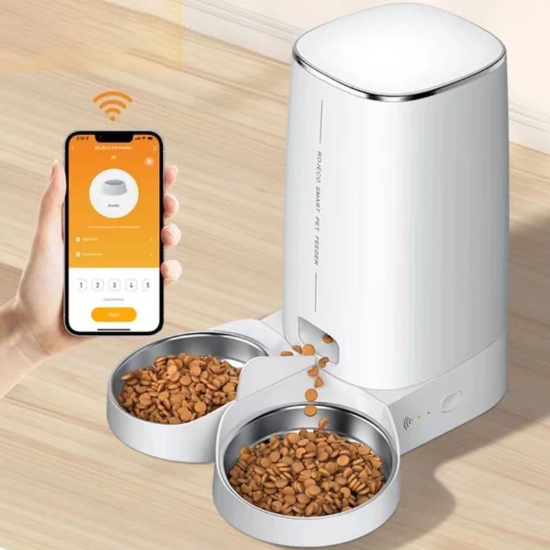 

BANSY TIME Cat Intelligent Automatic Feeder Pet Cat And Dog Timing Remote Control of Battery Mode Self-service Feeder