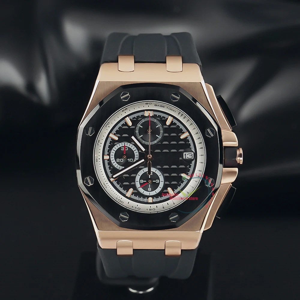 

Часы наручные VK36 Мужские кварцевые с хронографом, брендовые светящиеся Роскошные водонепроницаемые с часовым механизмом цвета розового зо...