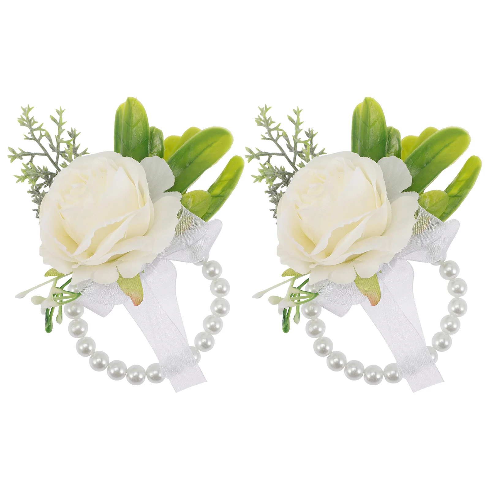 

Flower Wrist Wedding Corsage Decor Flowers Bride Wristlet Artificial Hand Boutonniere Fabric Groomsmen Vintage Accessories