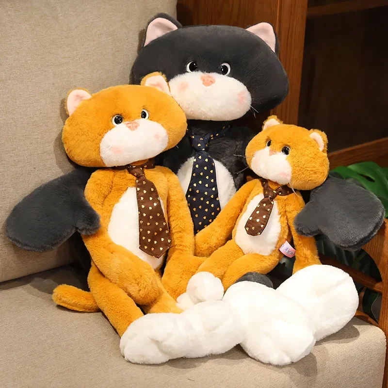 Симпатичная плюшевая игрушка в виде кота с длинными ногами милые мягкие игрушки