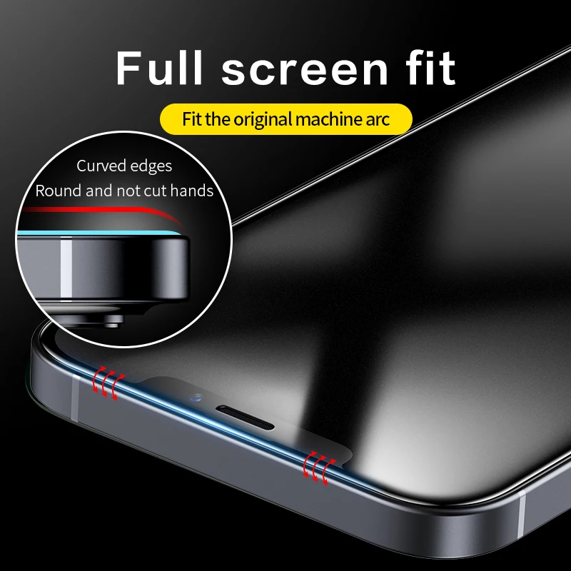 

Матовое закаленное стекло SHACKER для iPhone 12 Pro Max 11 x XS, полное покрытие, Защита экрана для iPhone se2, 7, 8, 6, 3D, гибкое