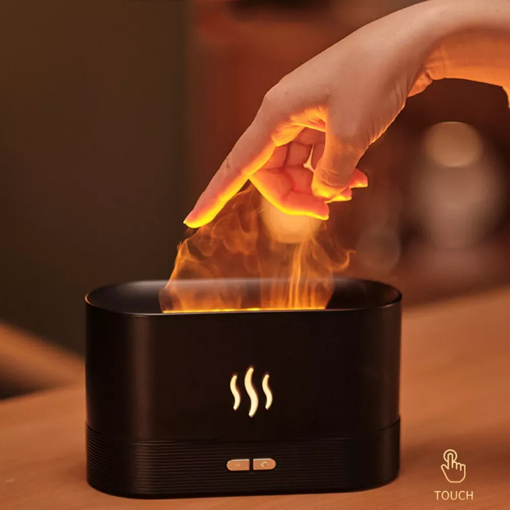 

Portable USB Essential Oil Diffuser Ultrasonic Humidifier Home Office Flame Effect Air Freshener Fragrance Sooth Sleep Atomizer
