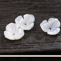 20pcslot natural shell beads 10mm carved 3d flower spacer beads cap torus for diy earrings hairpin jewelry making accessories