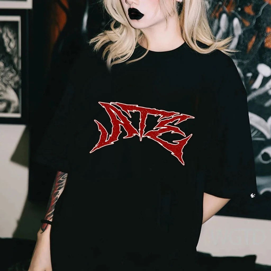 Футболка с графическим изображением Ate Chk Boom корейская модная мужская и женская