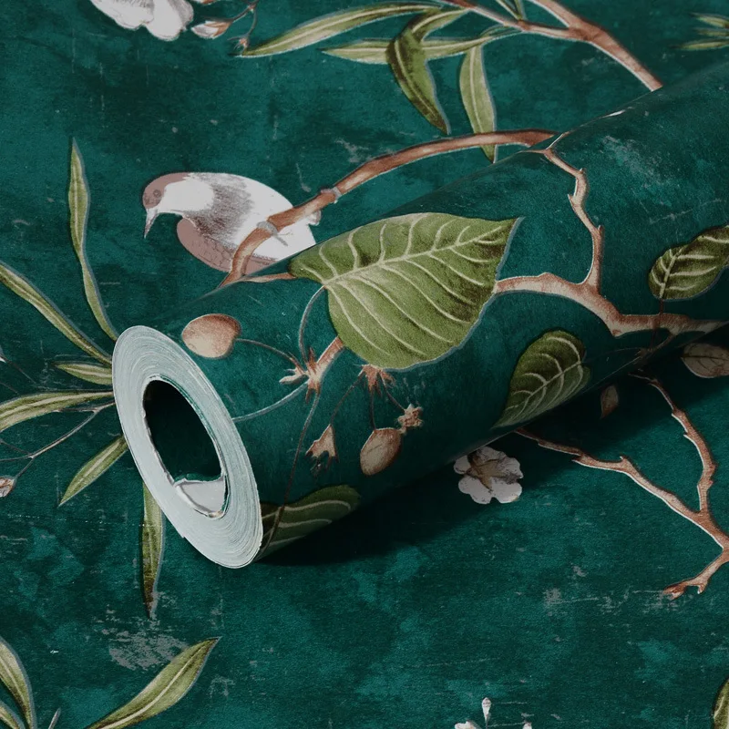 Клейкая самоклеящаяся бумага с Цветочным Рисунком Птиц