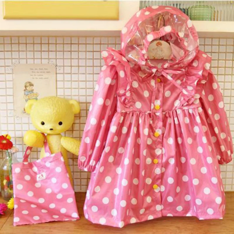 For Kid Girls Baby Rain Coat Poncho Jacket Waterproof Outdoor Hiking Rainwear