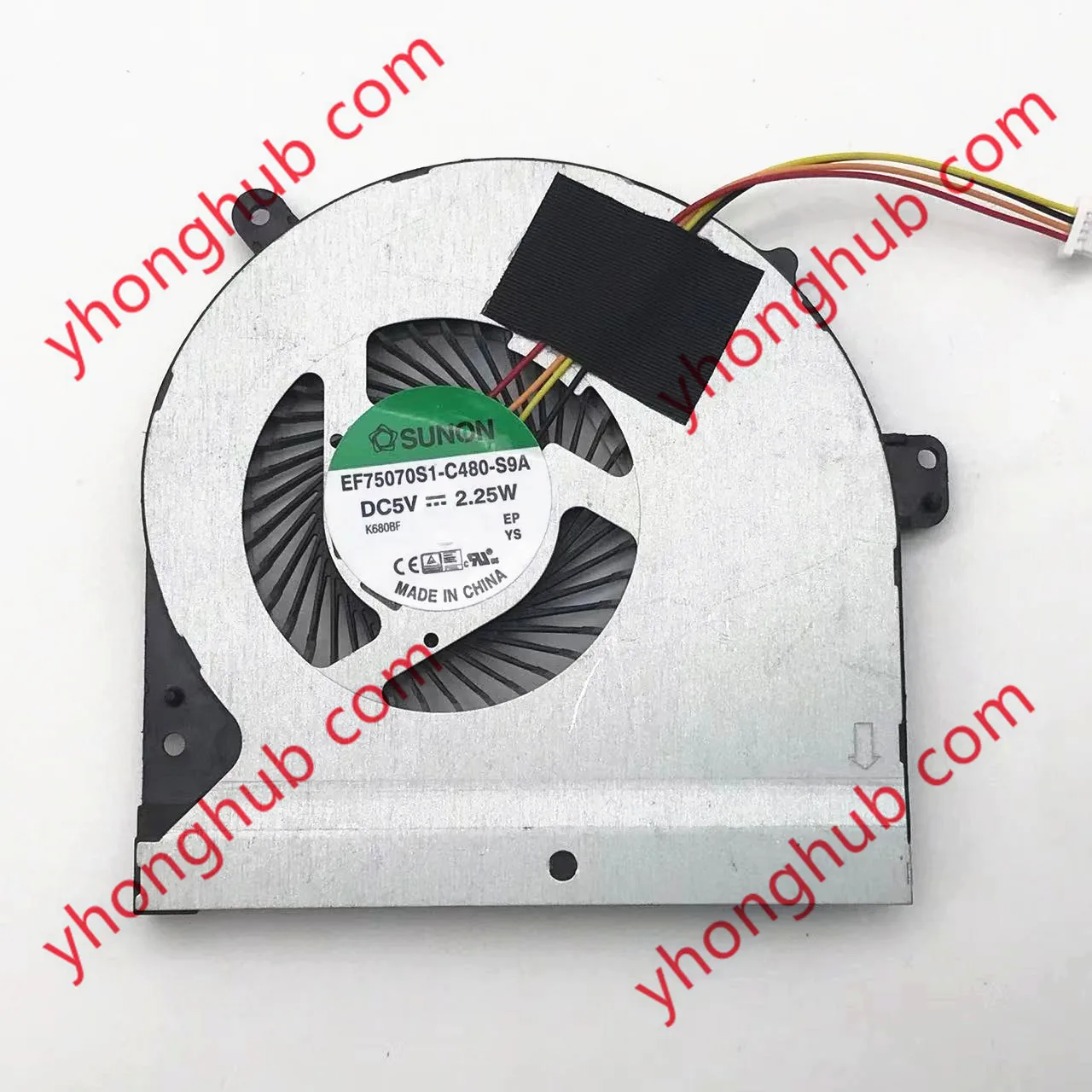 

SUNON EF75070S1-C480-S9A DC 5V 2.25W 4-wire Server Laptop Cooling Fan