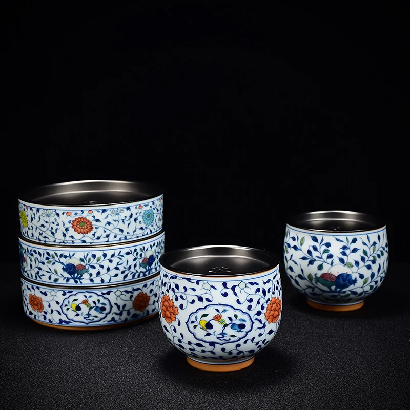 

Чайник doucai в винтажном стиле, чайный чехол для сухого пивоваренного стола, керамический чайник в виде медведя, сине-белый фарфоровый горшок