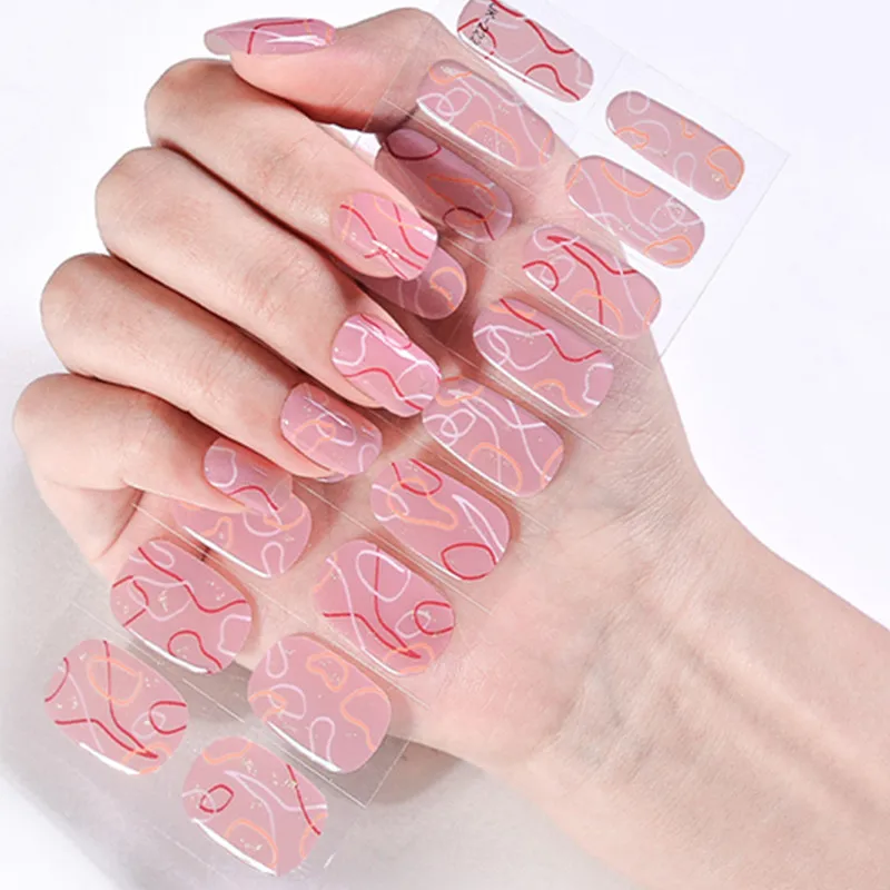 Полузатвердевающий Гель-лак для ногтей самоклеящаяся наклейка художника