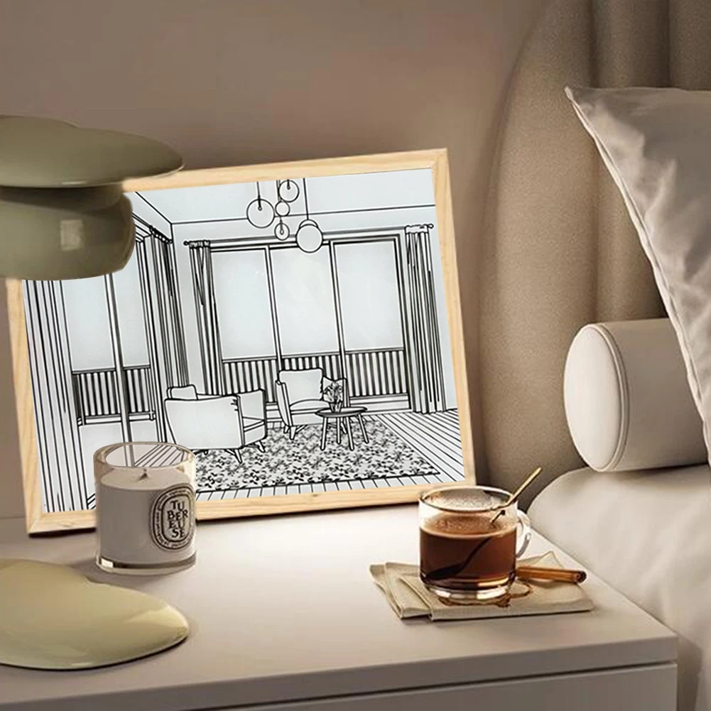 

INS LED Decorative Light Painting Bedside Japan Anime Style Creative Modern Simulate Sunshine Drawing Built-In Night Light Gift