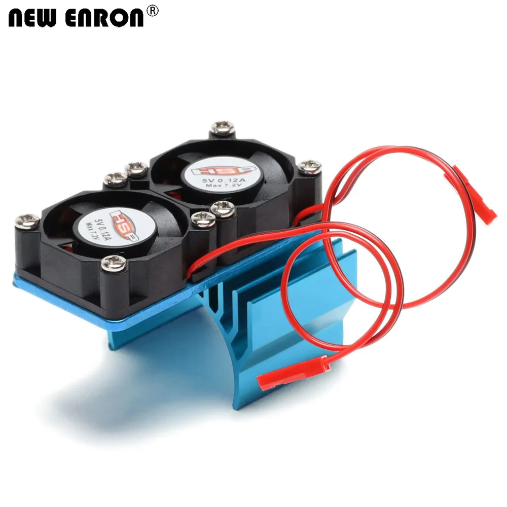 

NEW ENRON 36mm Alloy & Plastic Electric 540 3650 Motor Cover Heat Sink Twin Cooling Fan 1P For 1/10 RC Car Axial TRAXXAS HPI HSP