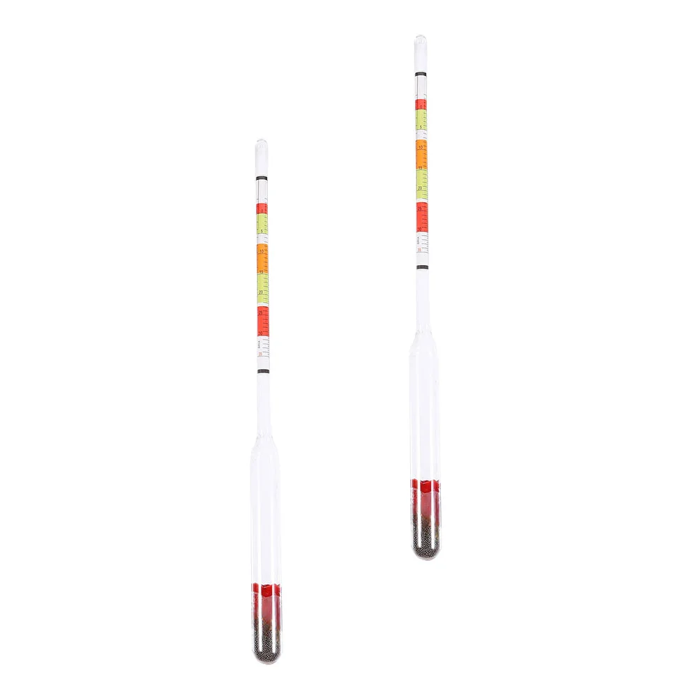 

2 Pcs Three Range Hydrometer Versatile Liquid Moisture Content Measure Sugar Glass