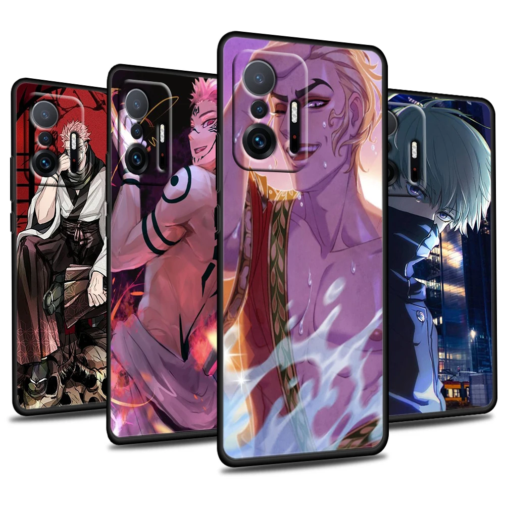 

Cartoon Anime Jujutsu Kaisen For Xiaomi Mi A1 A2 A3 Mix 3 Poco F1 Mi 5 6 8 9 SE Pro Play Lite Silicone Soft Black Phone Case