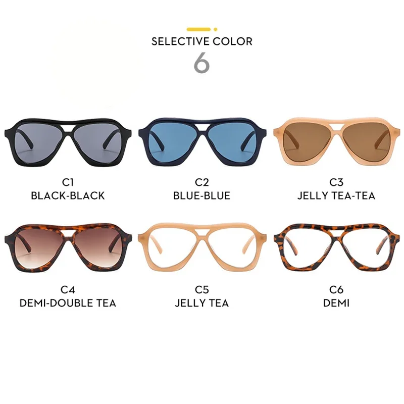 Очки солнцезащитные женские и мужские большого размера с двойным лучом