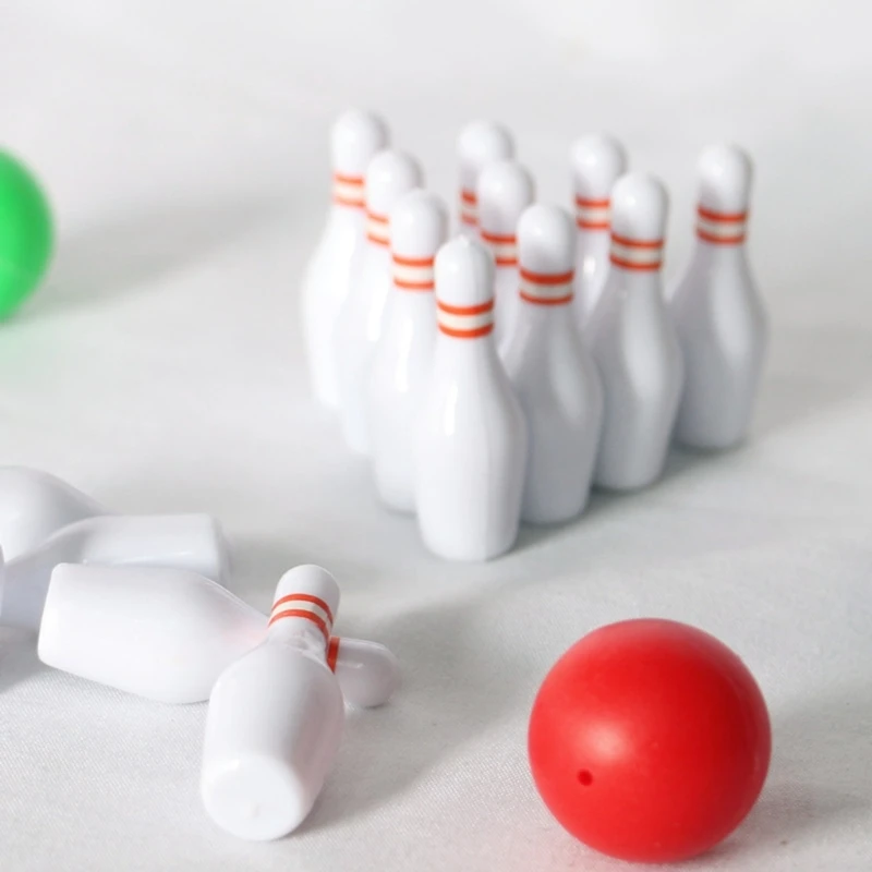 Bowling Ball Set Toddlers Household Model Boys & Girls Gift  House Decor Model Mini Miniature House Decors
