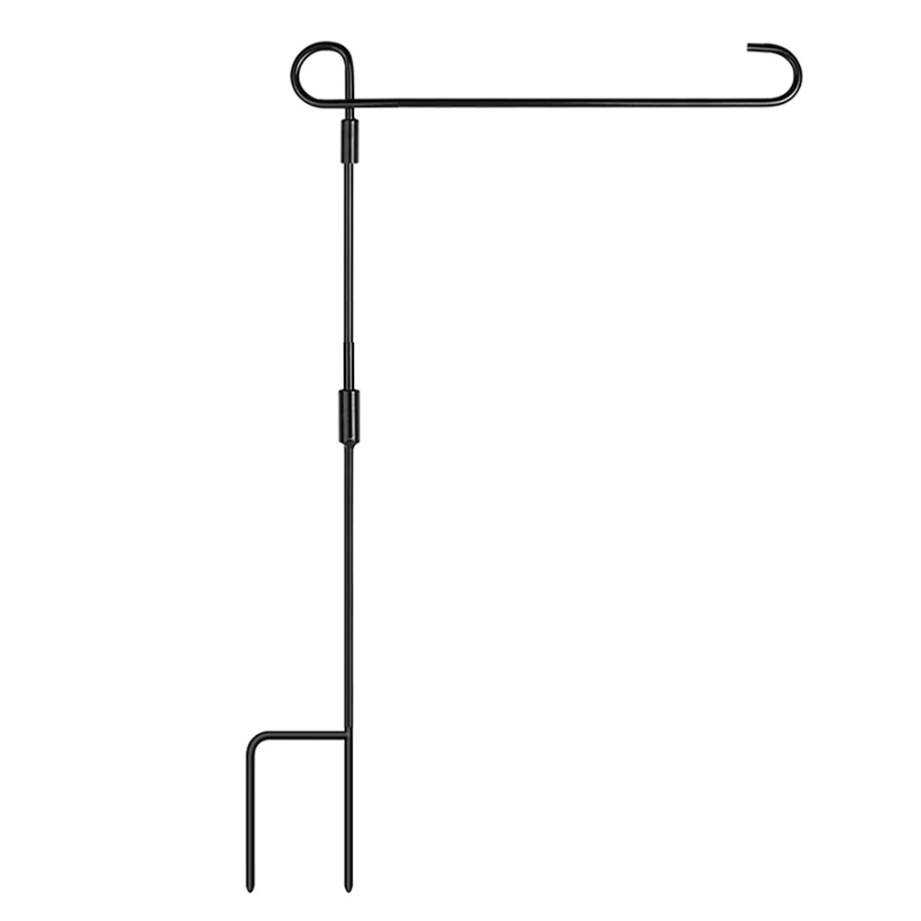 

Garden Flag Stand Iron Home Yard Flag Holder Outdoor Lawn Banner Pole with Spring Stopper