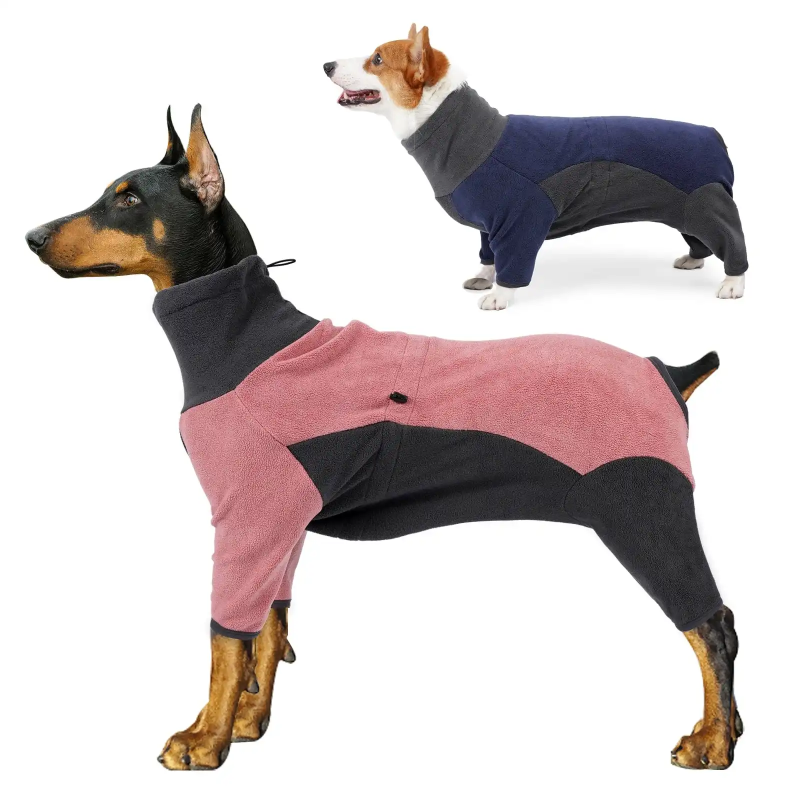 

Флисовая одежда ZOOBERS для собак, эластичный ветрозащитный комбинезон, зимнее теплое пальто, утепленное флисовое пальто для собак, для холодной погоды