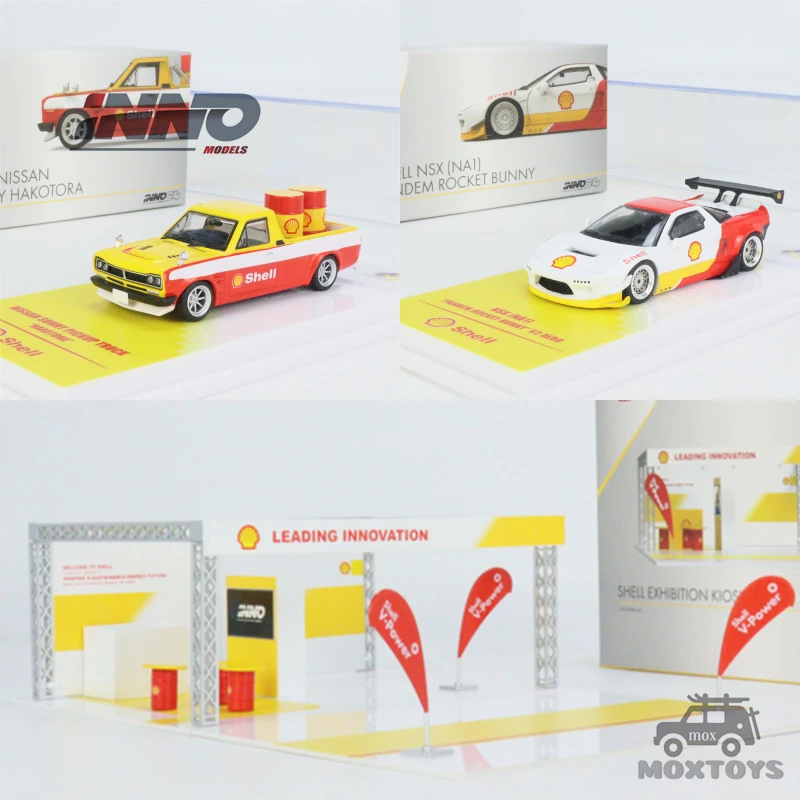 

INNO64 1:64 NSX (NA1) PANDEM ROCKET BUNNY /NISSAN SHELL Model Car / DIORAMA