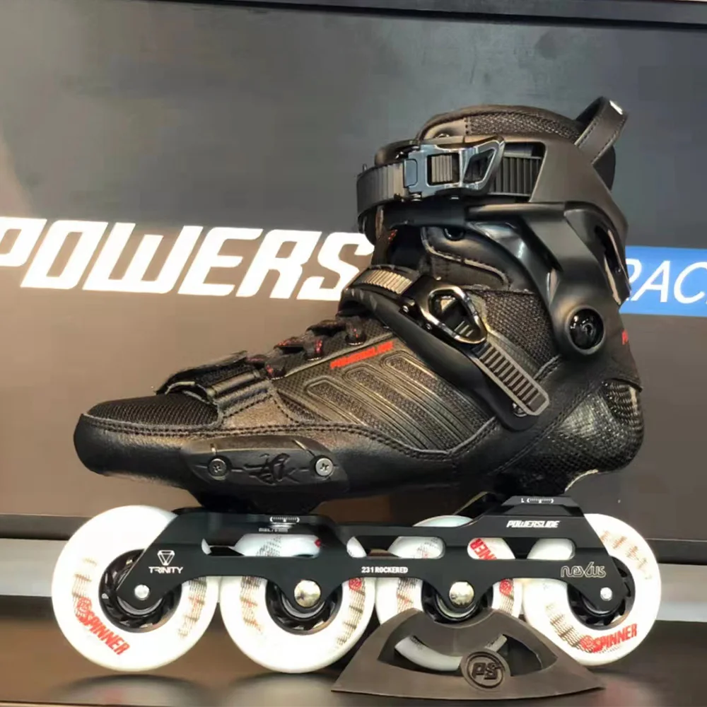 2022 Original Powerslide Hardcore EVO Trinity 3*90mm Inline Skates Urban Heatmodelable Carbon Fiber Roller Skating Shoes Patines