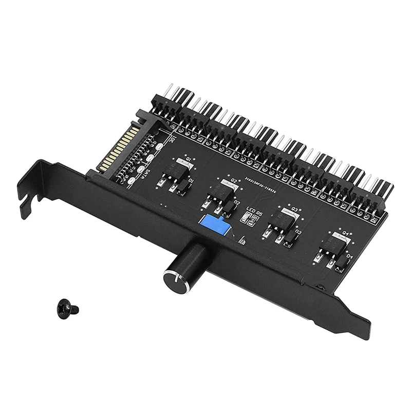 Кулер для ПК 8-канальный, контроллер скорости кулера для ЦП, HDD, VGA, ШИМ, питание от вентилятора 12 В