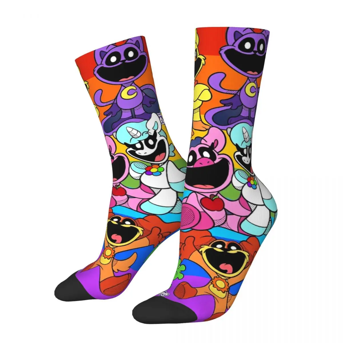 Взрослые мужские носки улыбающиеся ловля животных забавные чулки с героями