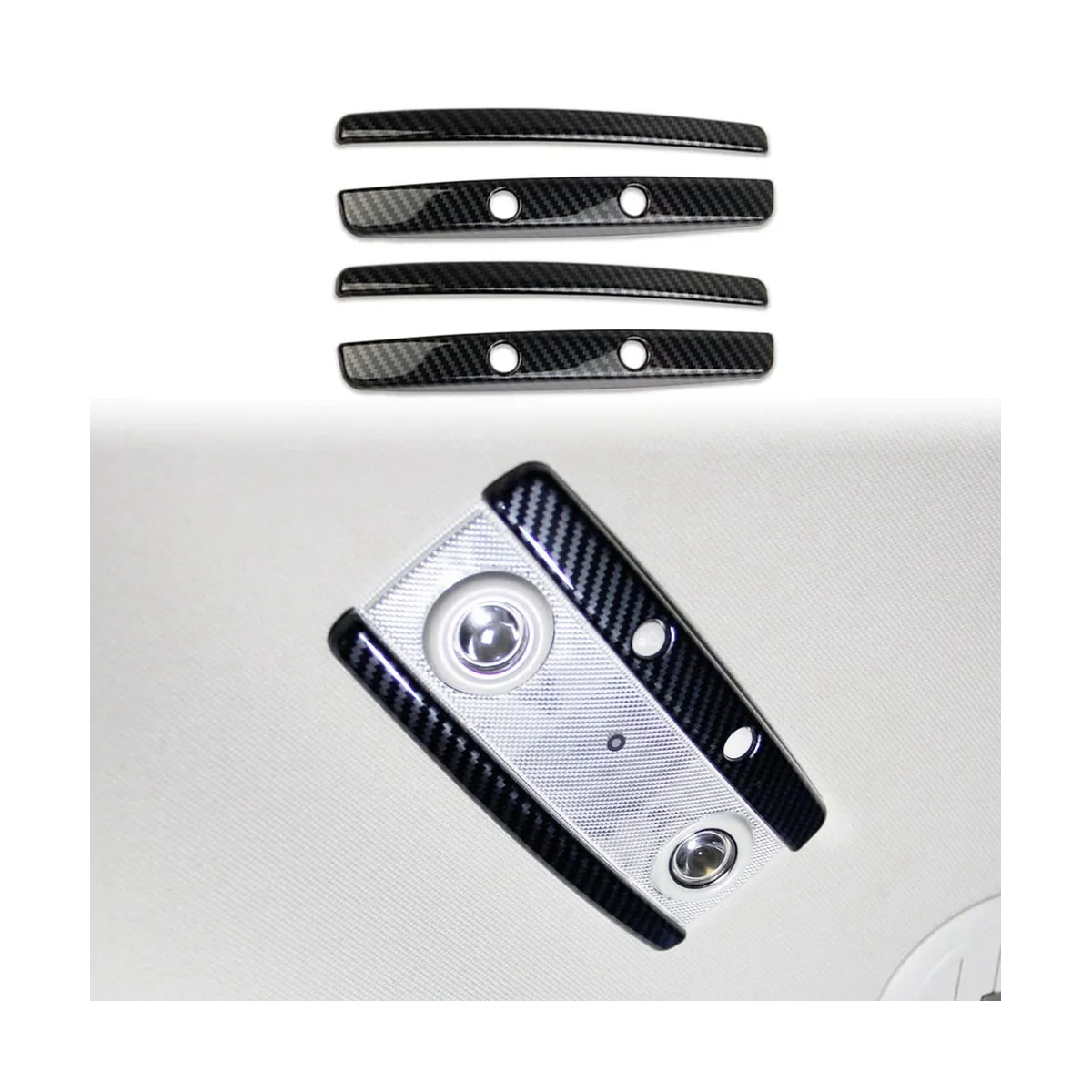 

Roof Reading Light Lamp Cover Trim for Dodge Durango 2010-2020 Accessories ABS Carbon Fiber