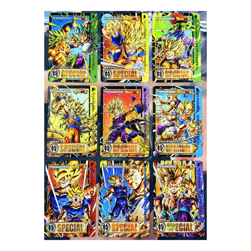 

9pcs/set Dragon Ball Z GT ACG Sexy Super Saiyan Heroes Battle Card Ultra Instinct Goku Black Vegeta Game Collection Cards