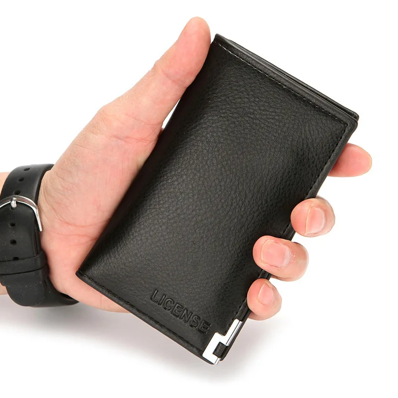 

New Men's Short Wallet Iron Edge Wallets Slim Coin Purse Trend Card bag Men Purse Money Bag carteira masculina Small Clutches