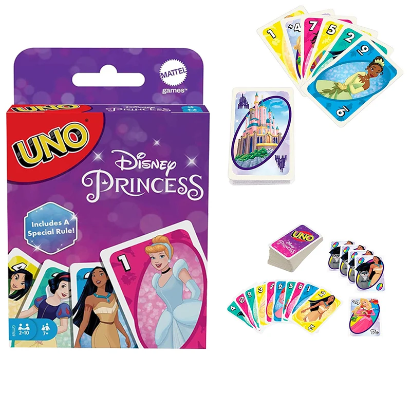 Новые карточные игры принцессы Uno He классическая игра серии принцесс Диснея