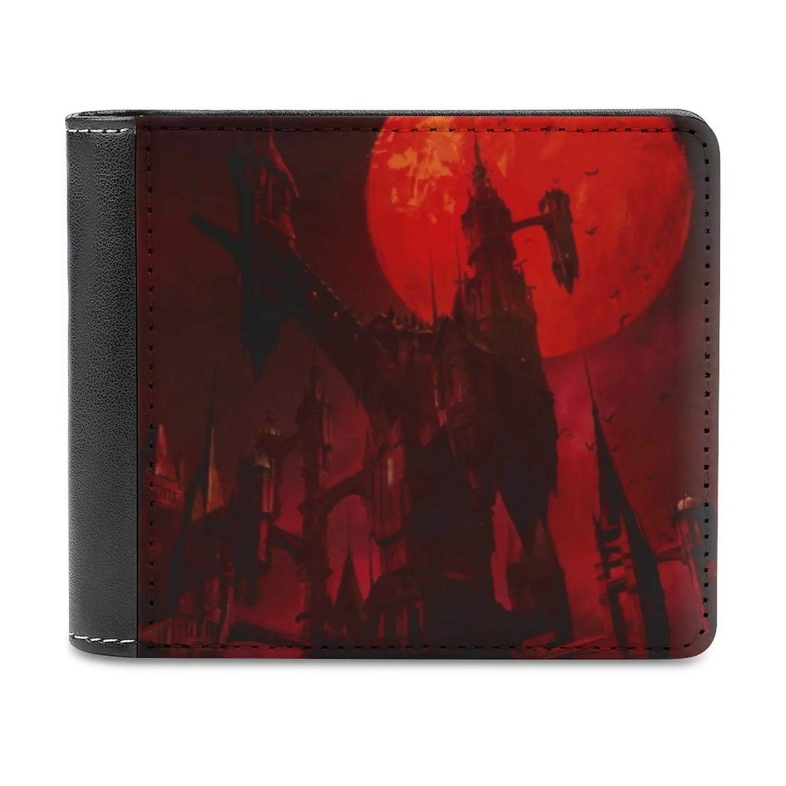 

Кожаный кошелек Castlevania для мужчин и женщин, роскошный бумажник с кармашком для карт, монстр-вампир, видео