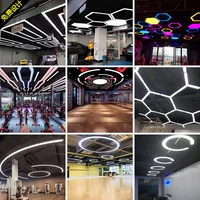 customized modeling lamp special shaped lamp circle and creative honeycomb hexagonal splicigym industrial style chandelier