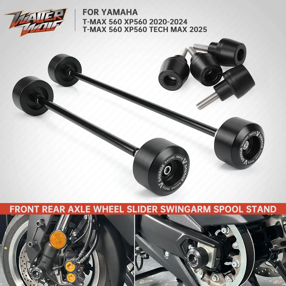 Фото Мотоциклетные слайдеры для Yamaha T MAX 560 XP 560 T-max Tmax 560 Tech Max 2020-2025, слайдер маятника вилки оси №1