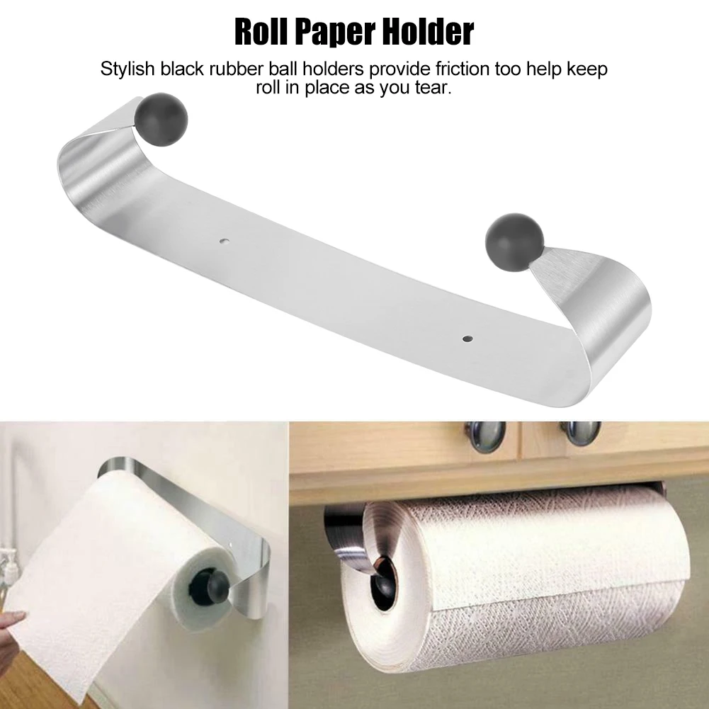 

Wall Mounted Paper Towel Holder Stainless Steel Roll Paper Rack for Kitchen Under Cabinet paper paper
