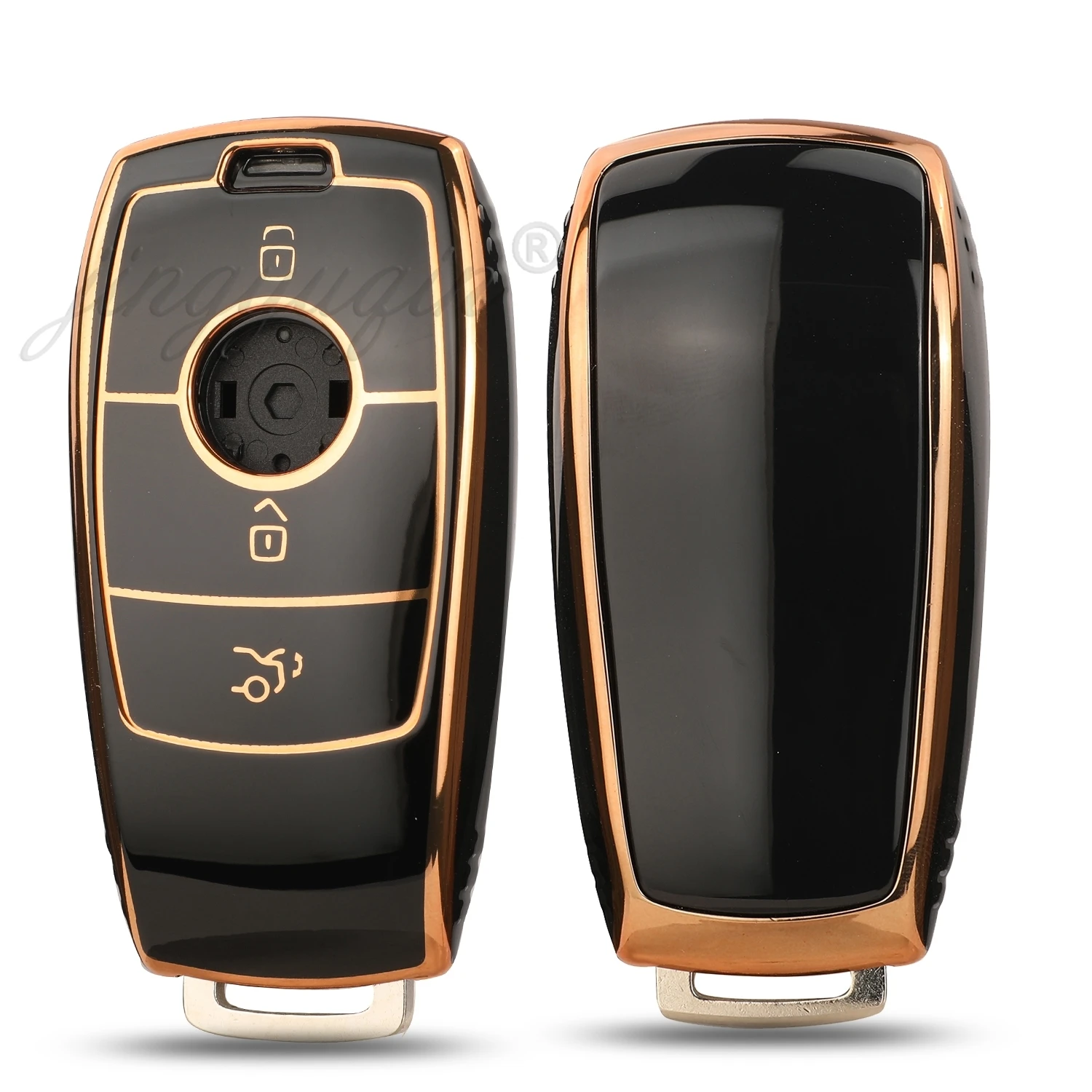 

Jingyuqin чехол для автомобильного ключа из ТПУ для Mercedes-Benz Key AMG MAYBACH 2016 + C-класса E GLC300L E300l/E260/E350 A200 сумка-брелок