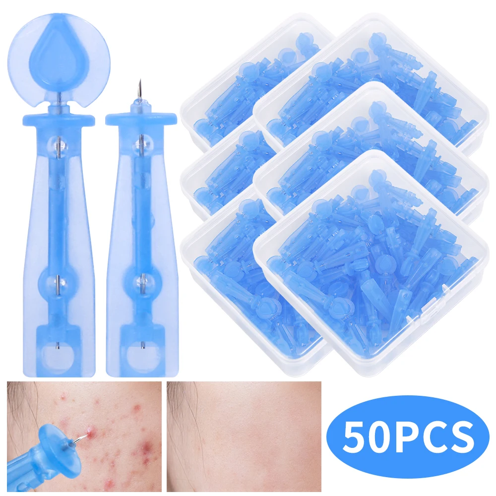 Одноразовые иглы из нержавеющей для удаления угрей акне очиститель в черный