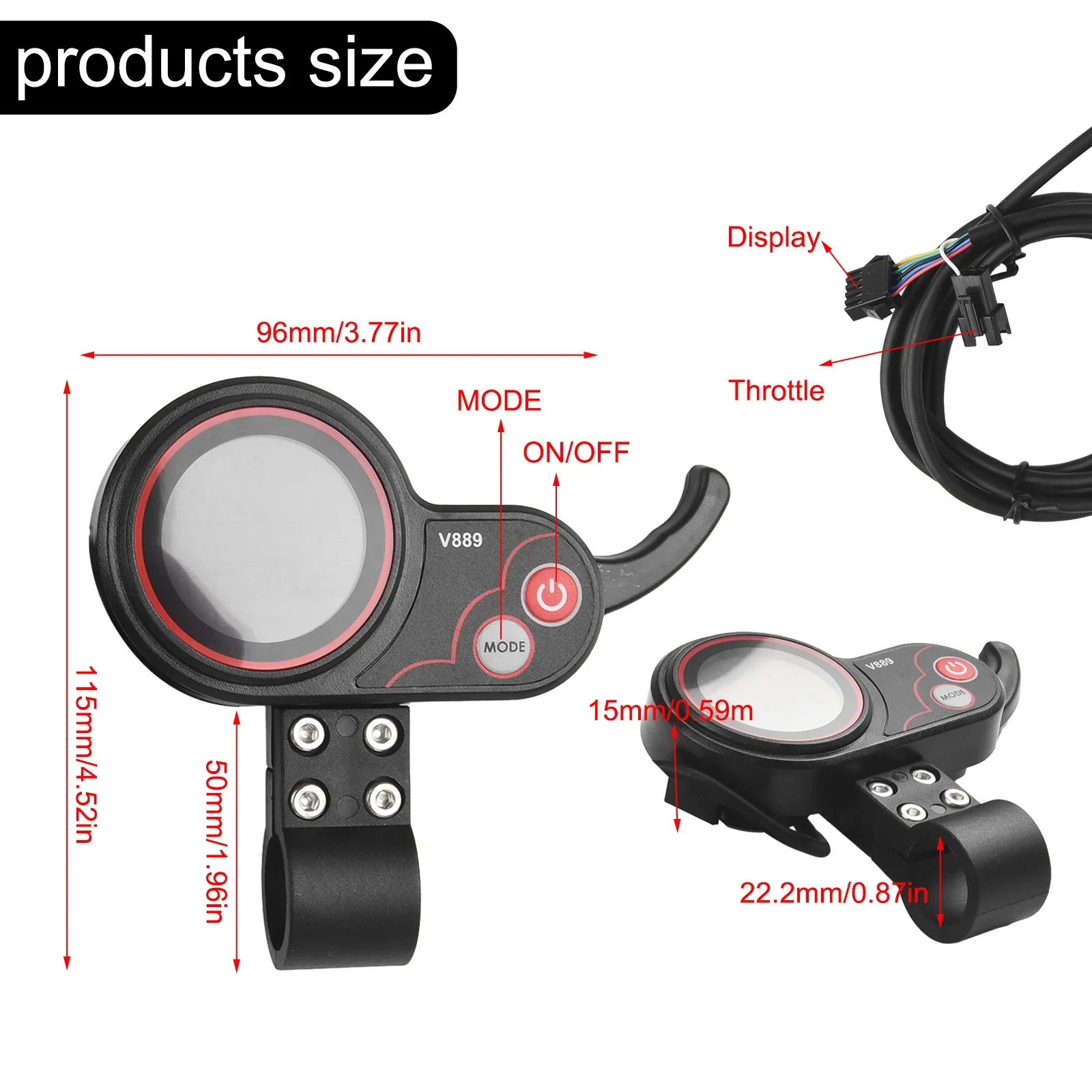Дисплей для электровелосипеда дисплей No.2 протокола крючок на палец дроссельная