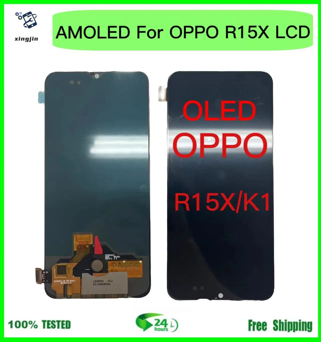 ЖК-дисплей AMOLED для OPPO R15X PBCM10 PBCT10, сенсорный экран в сборе, сменный аксессуар для Oppo K1 PBCM30, ЖК-дисплей