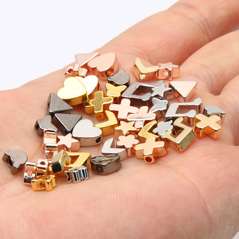 

10pcs Copper Alloy Metal Beads Star Musical Note Cross Loose Beads For Jewelry Making Diy Earrings Bracelet Necklace Accessories