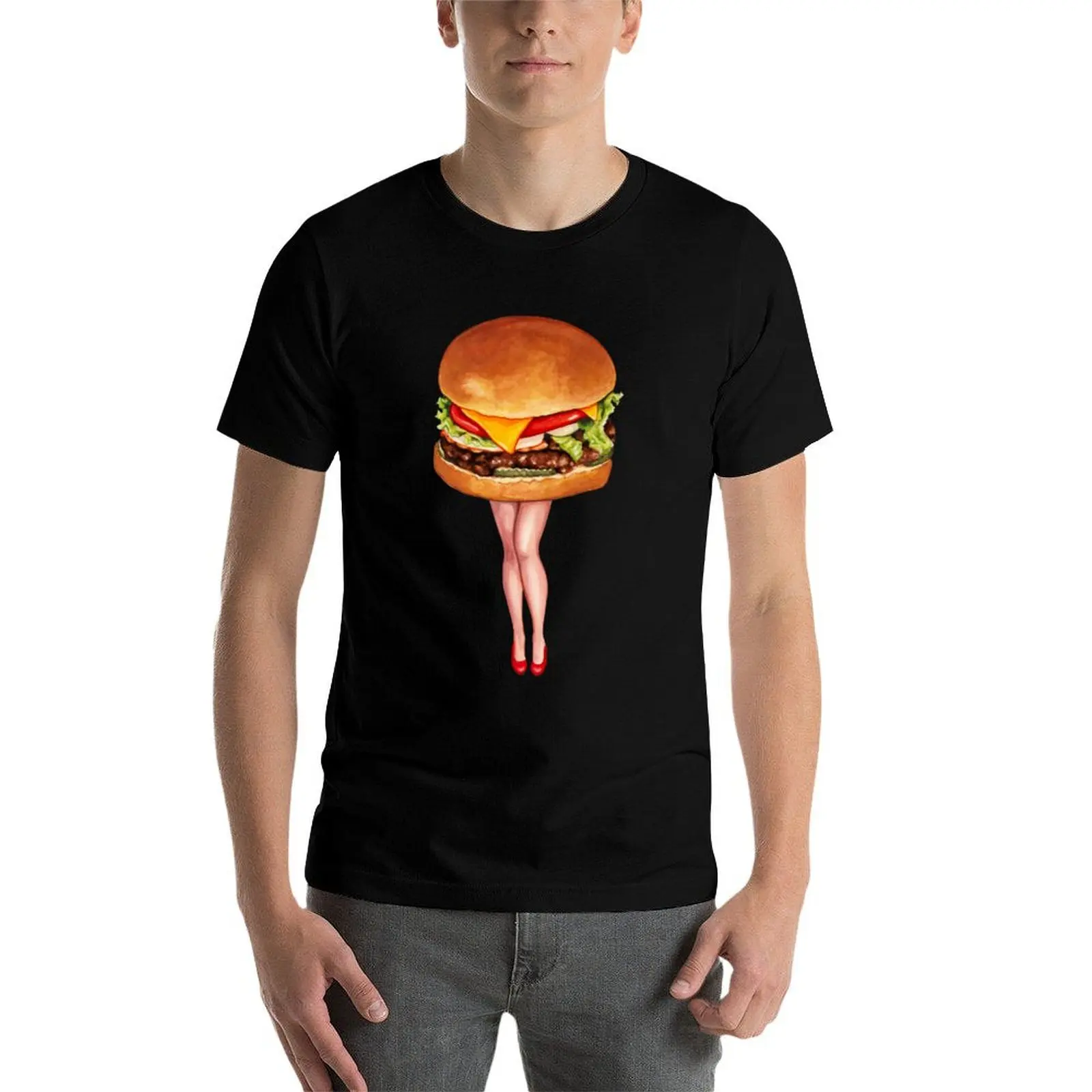Фото Футболка Cheeseburger Pin-Up, базовая однотонная повседневная футболка №3