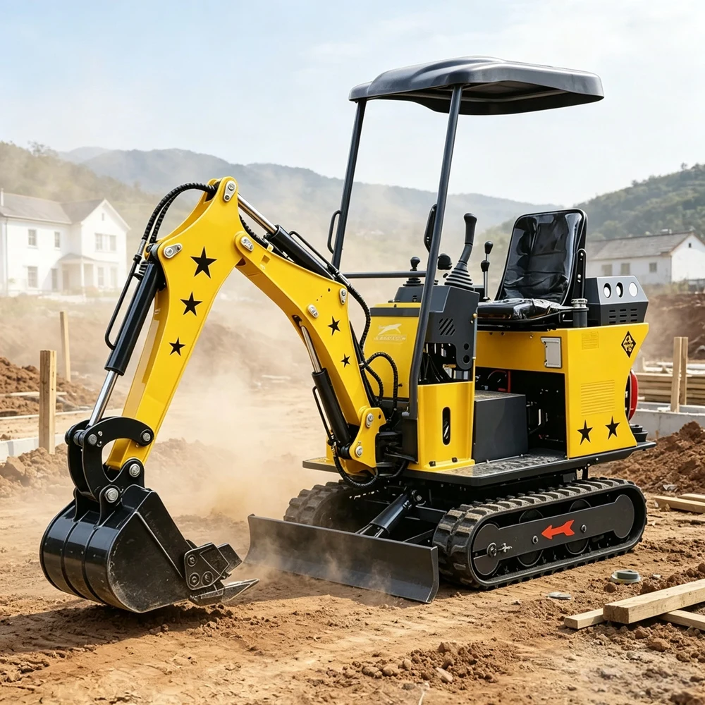 Фото Мини-экскаватор Yanmar 0,8 тонны, компактный, с сертификатом CE и траншеекопателем для строительства, дома, сада, экскаваторные инструменты. №4