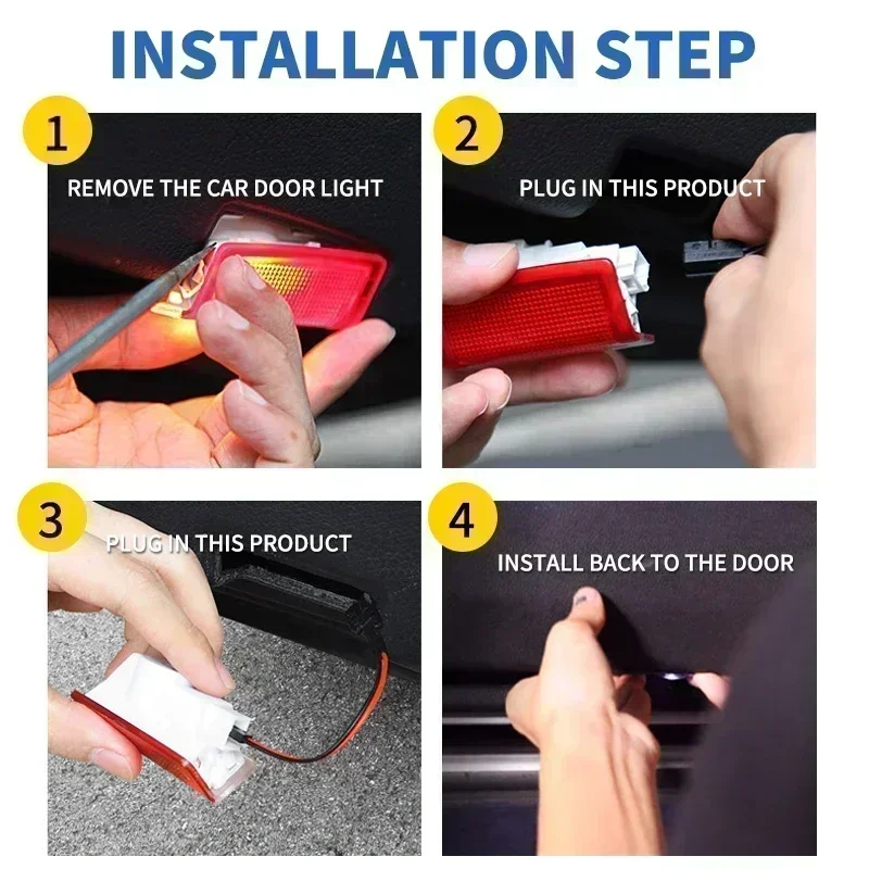 2 шт. светодиодные лазерные проекторы для дверей автомобиля HD лампа приветствия