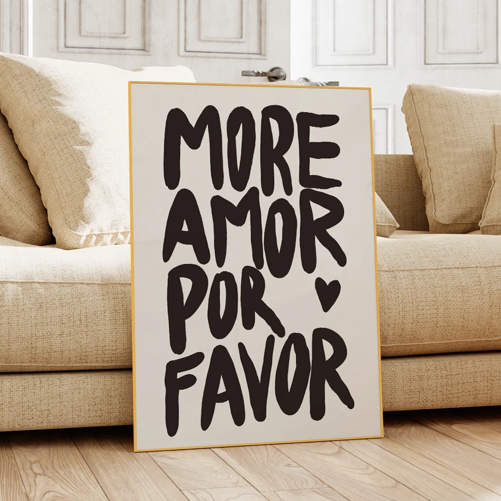 Черно-белый эклектический настенный постер с надписью Love художественная стена