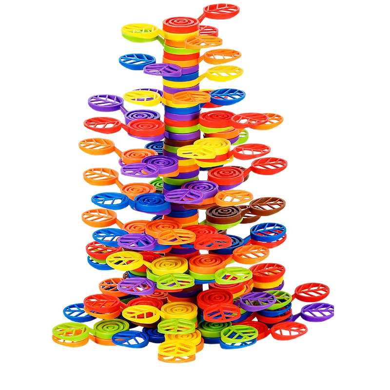 

Montessori Kids Tree Stacking Building Blocks Toys Construction Balance Games Sensory Color Sorting Interactive Educational Toys